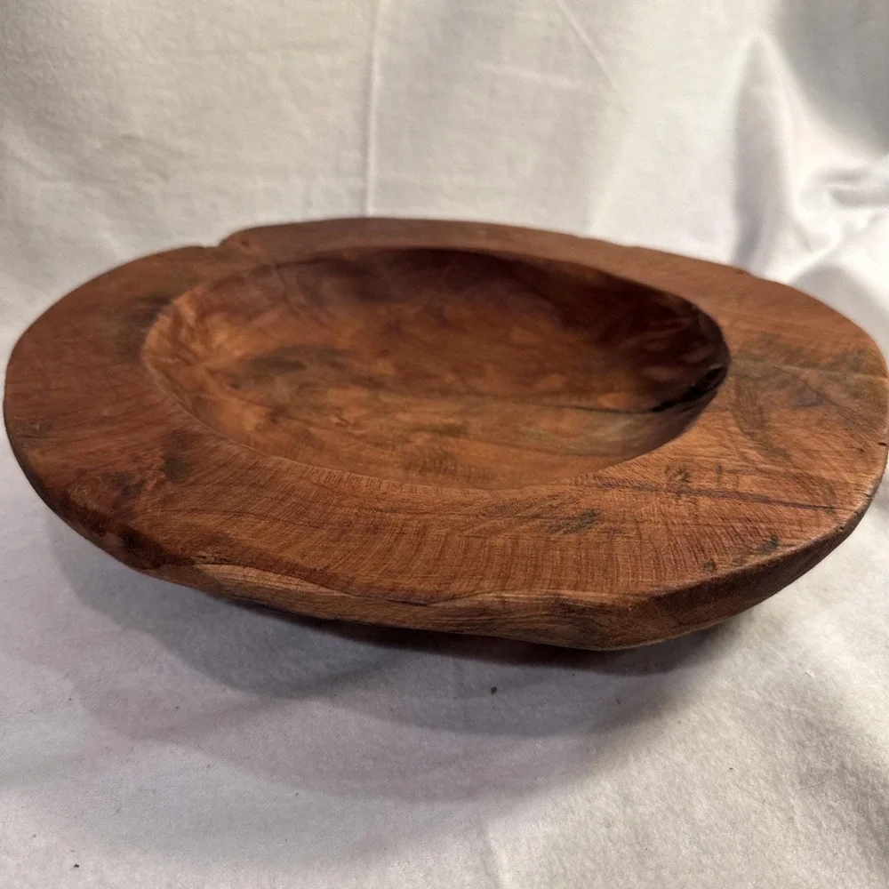 Handmade Natural Edge Solid Wood Bowl 12